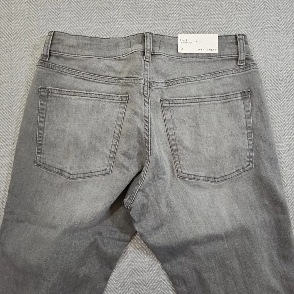 Warp + Weft Ord Jeans Men's W31 L32‎ Chicago Straight Smoke Gray Quiet Luxury